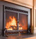 Cast Iron Fireplace Fire Screen with Doors G128519