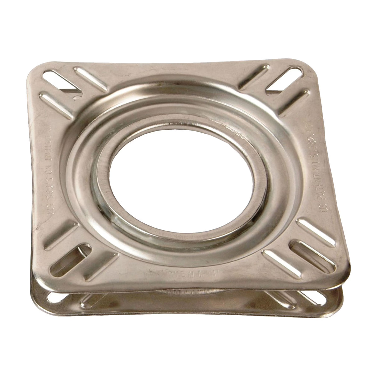 Non-Locking 360° Seat Swivel, 6.75" Square, Stainless Steel O1738