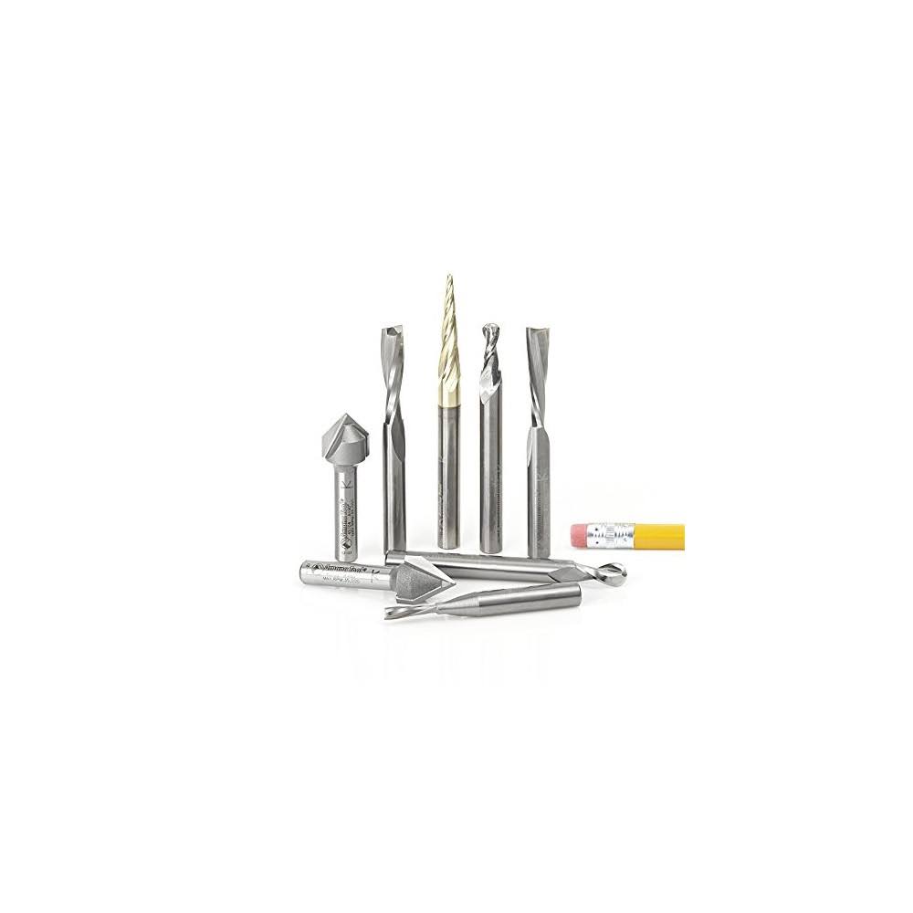 8-Pc CNC Router Bit Collection, 1/4 Shank Z154647