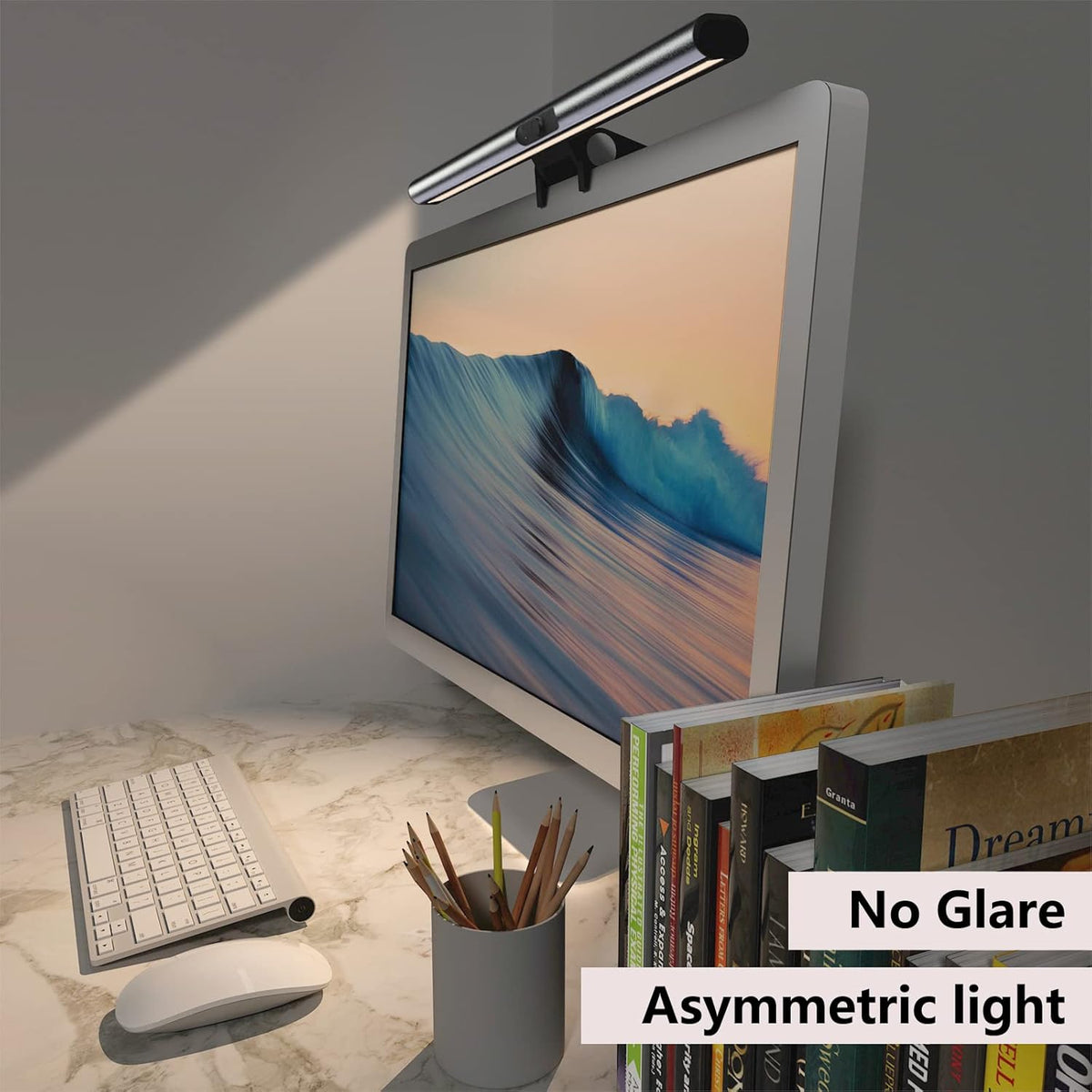Monitor Light Bar with Webcam, USB Powered, Hue Adjustable, Touch Control I981