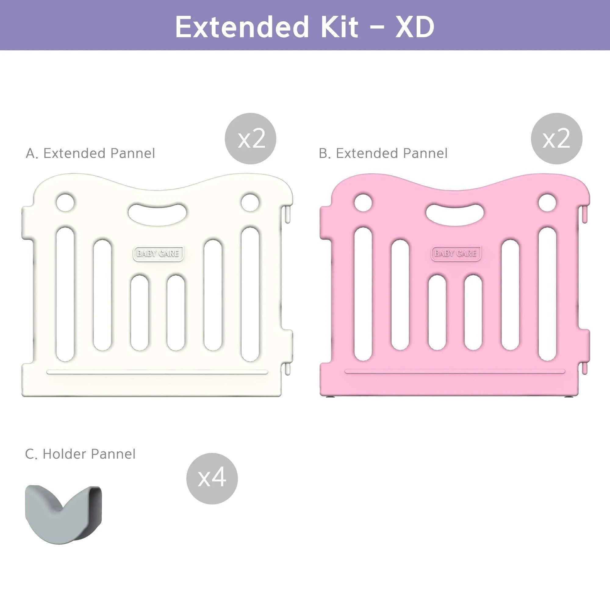 Pink 25-inch Playpen Gate Extension Kit H98763