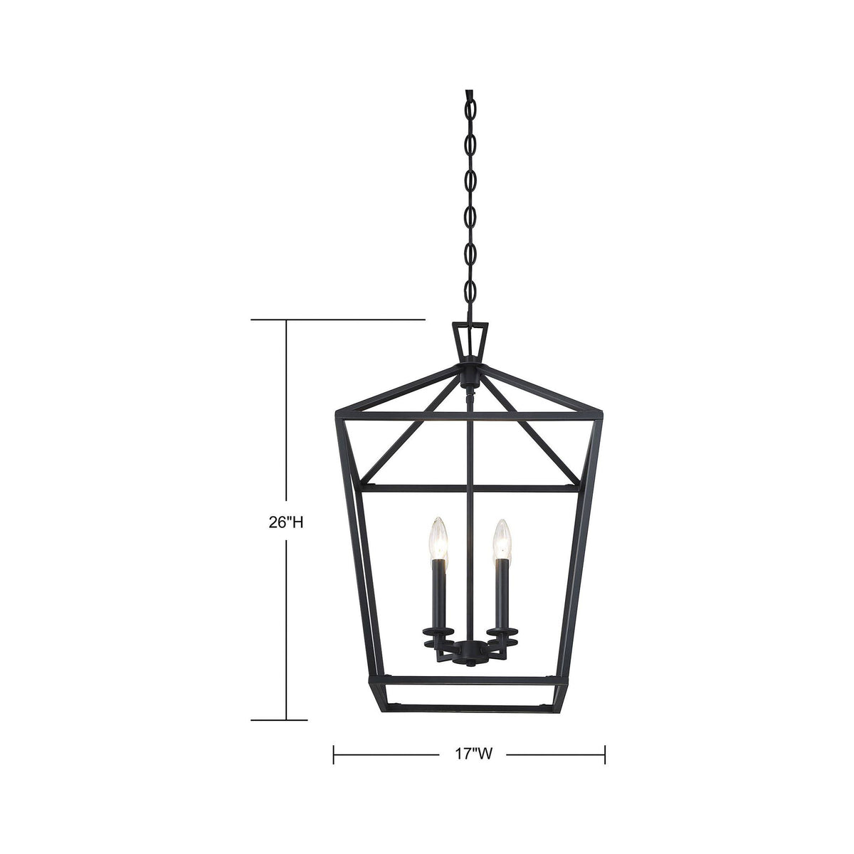 Matte Black 4 Light Foyer C424