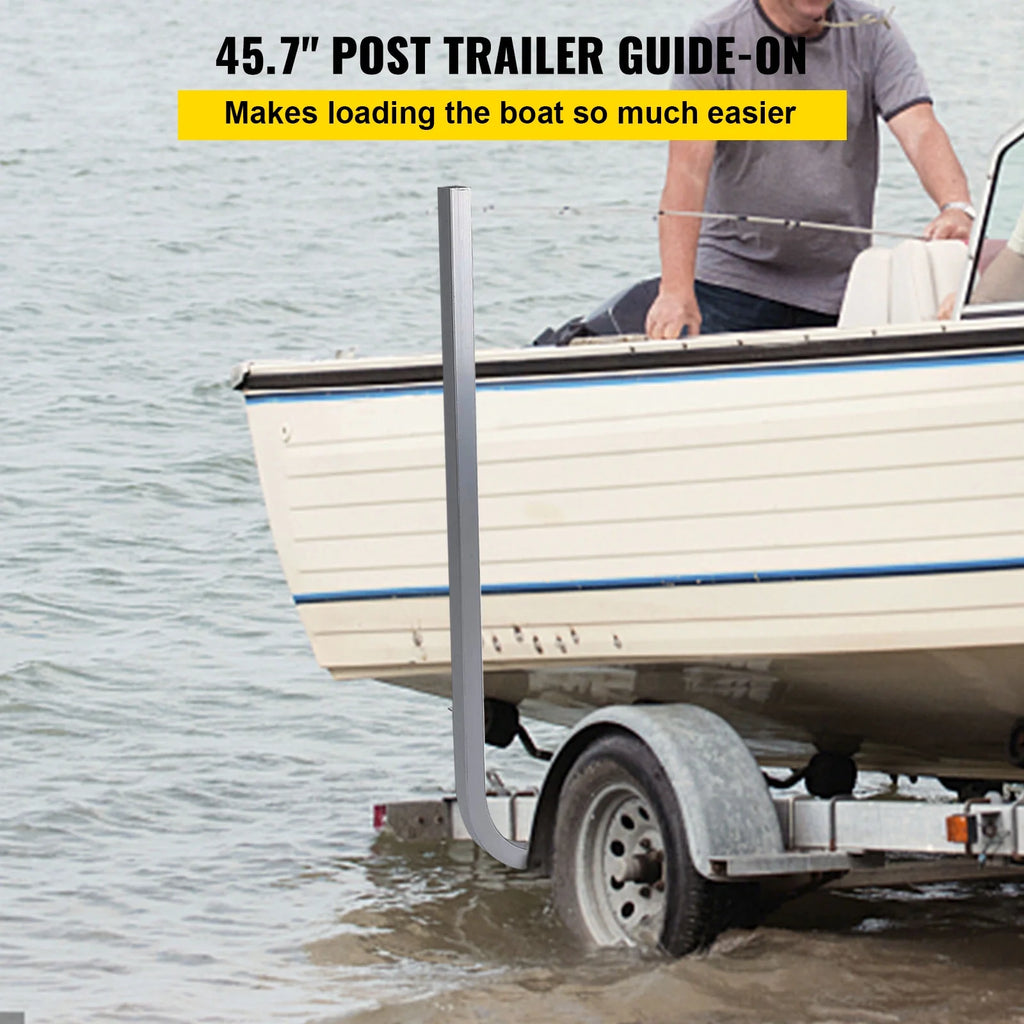 Boat Trailer Guide-on, 46", One Pair Aluminum, Adjustable Width, Complete Mounting Accessories Q87260