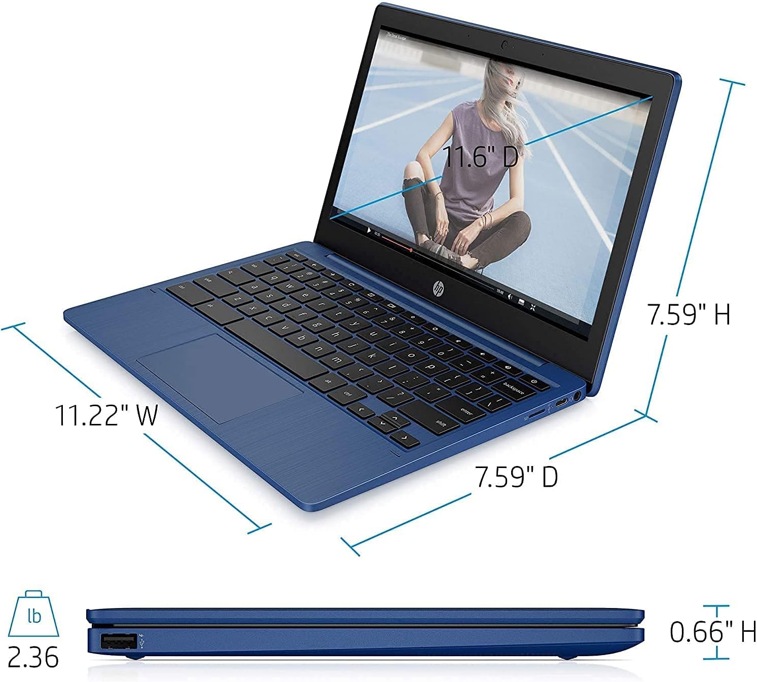 11.6 HD Anti-Glare Chromebook, 4GB RAM, 128GB Storage N4202