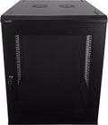 15U Wallmount IT Cabinet Enclosure 19-Inch Server Network Rack with Locking Perforated Door Black N533487