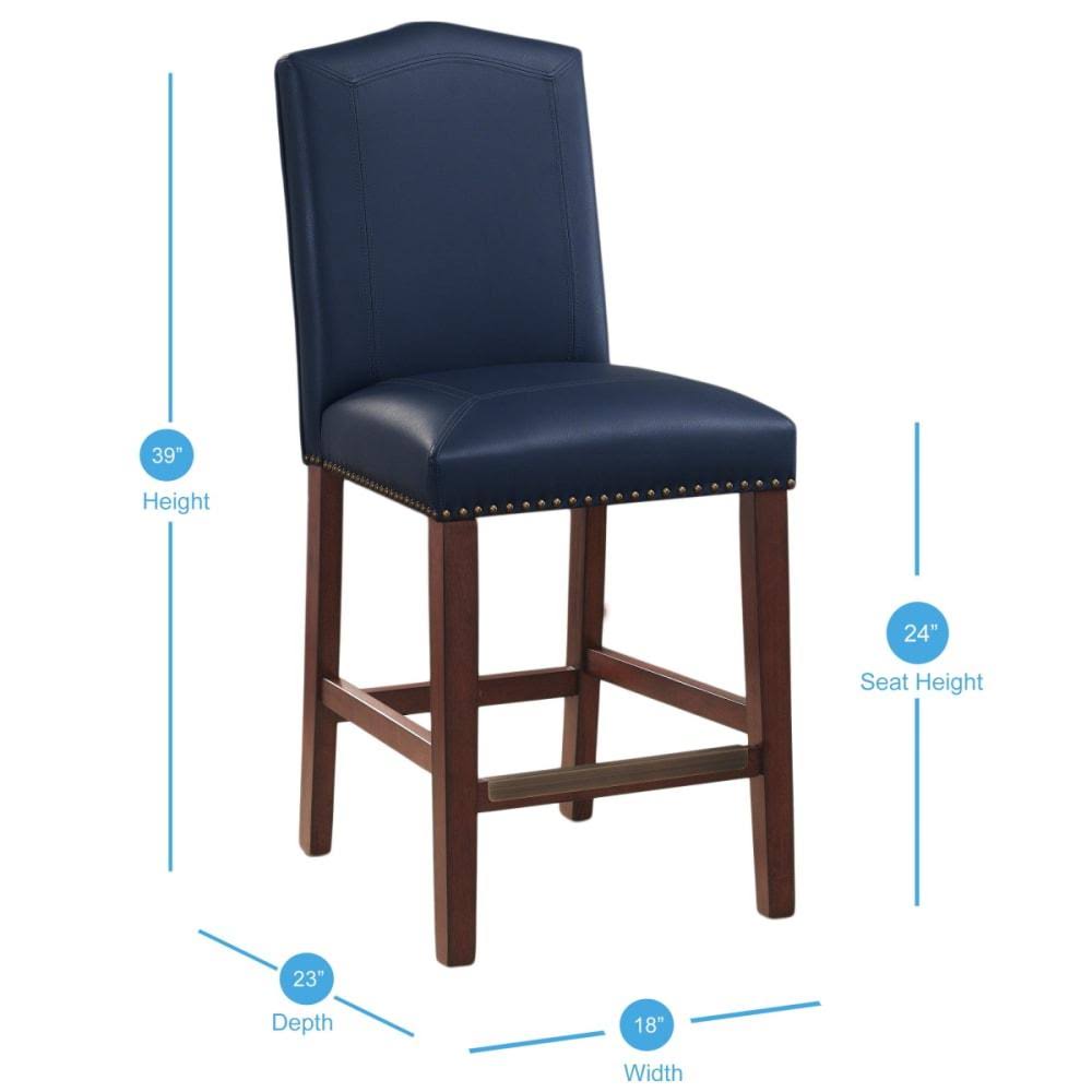 Brown Faux Leather Counter Stool S403160