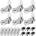 1-1/8 Inch Chrome Tubular Cam Lock 6 Pack D770830