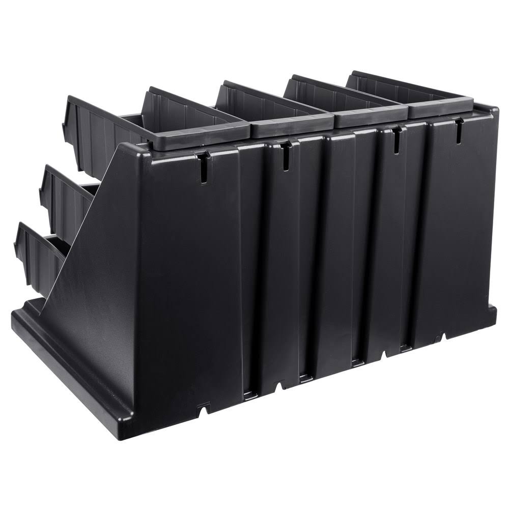 Black 12 Bins Organizer Rack H188
