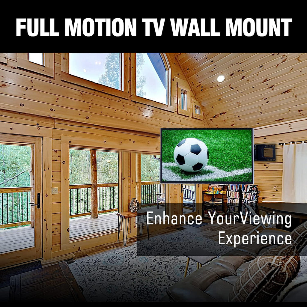 Full Motion TV Wall Mount Bracket, Fits 37-82" TVs, Holds 110lbs A571