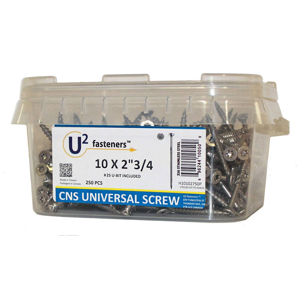 Universal Stainless Screw 10 x 2-3/4x22 250 C Y94484