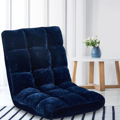 Brown Folding Floor Chair with Cushion I70117