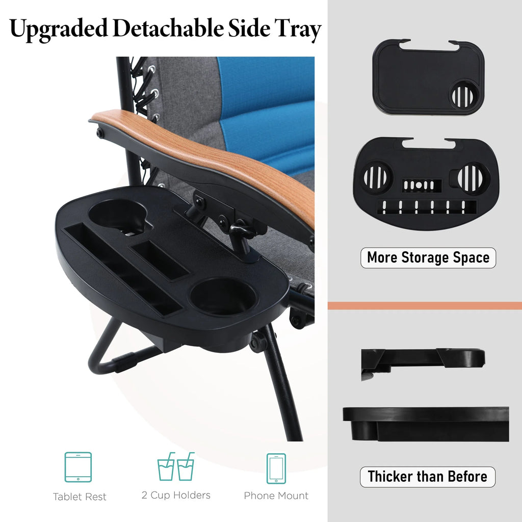Aqua XL Oversized Padded Zero Gravity Chair C97740