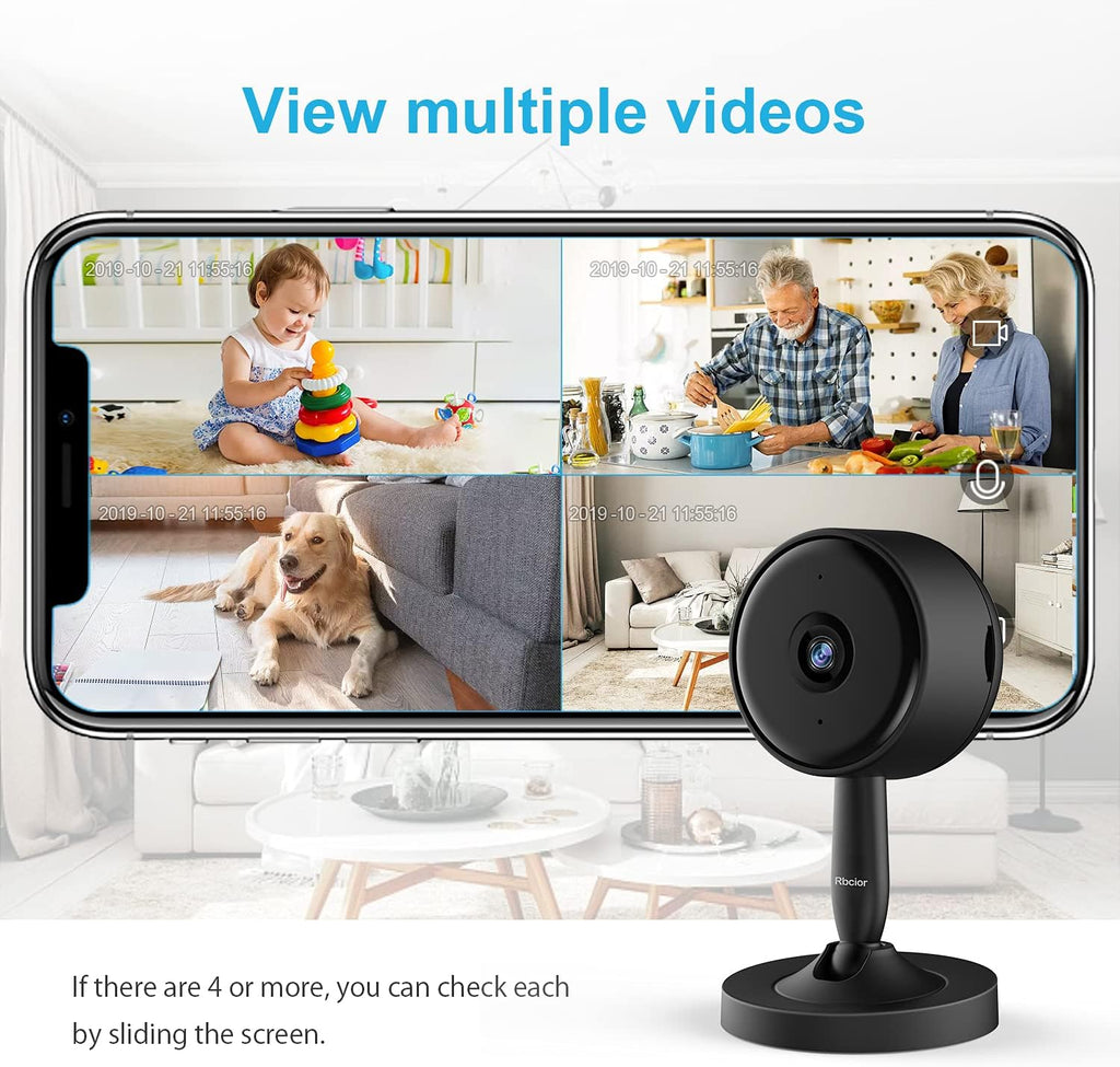 2 Pack 1080P 2.4GHz WiFi Wireless Indoor Security Camera with Night Vision Q2411