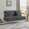 Grey Velvet Loveseat Sofa U84647