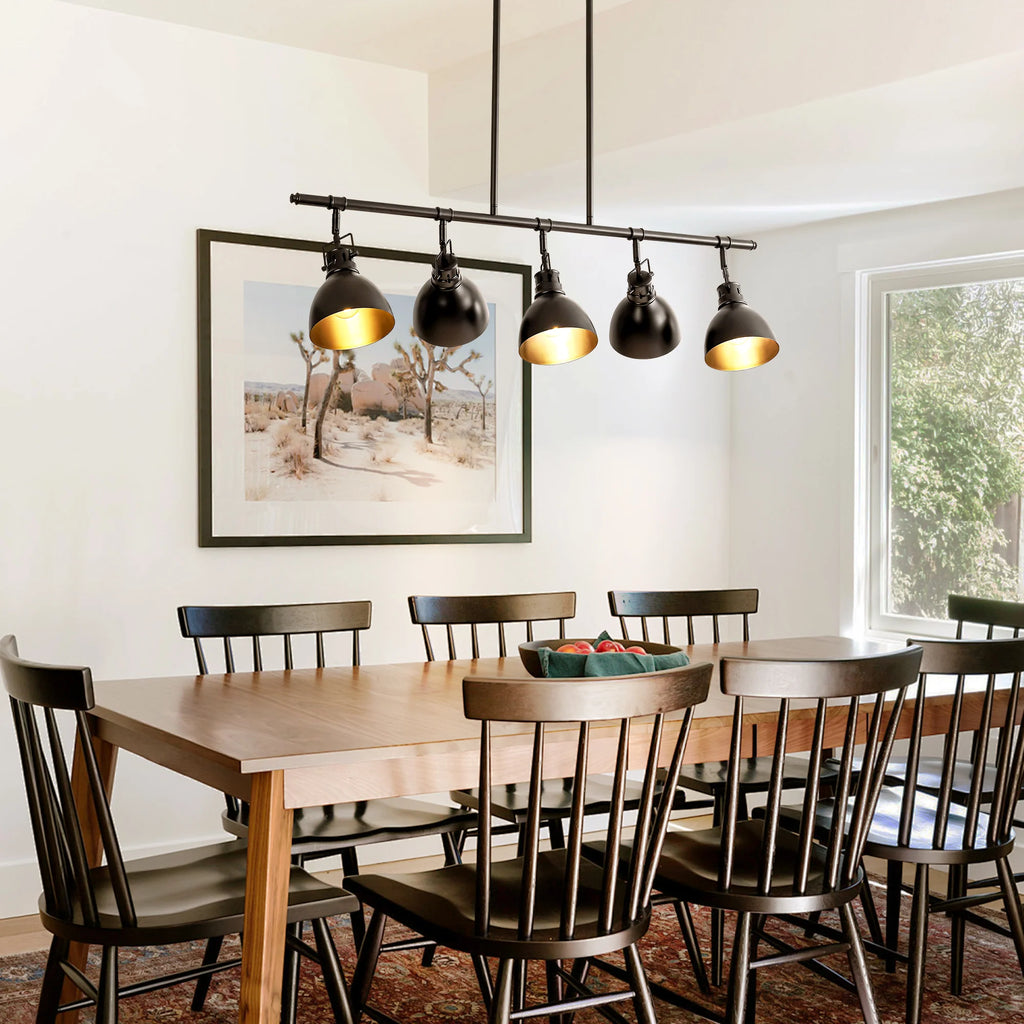 5-Light Linear Dome Hammered Industrial Pendant Z1531