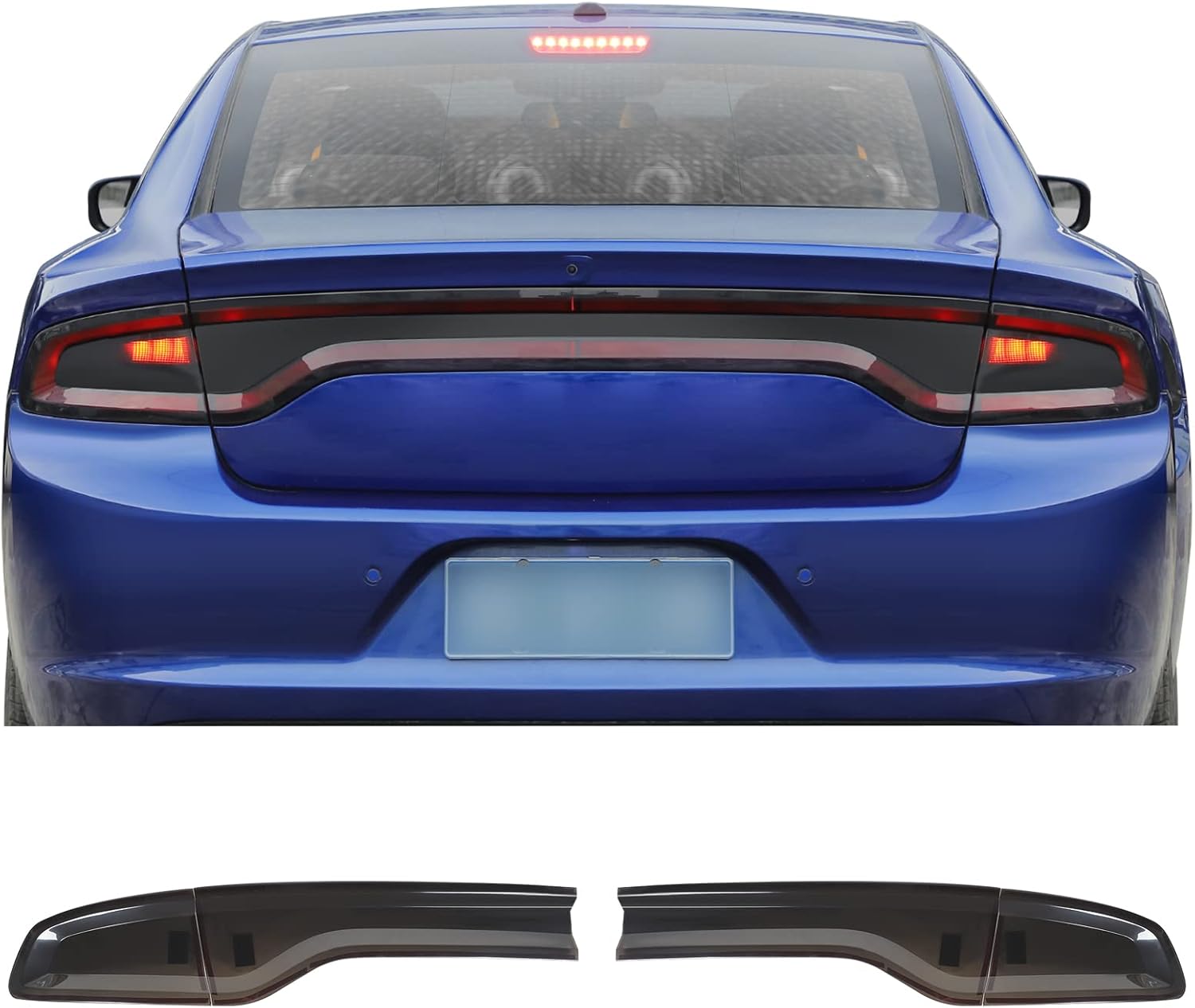 Matte Black Rear Light Taillight Trim 4pcs U342