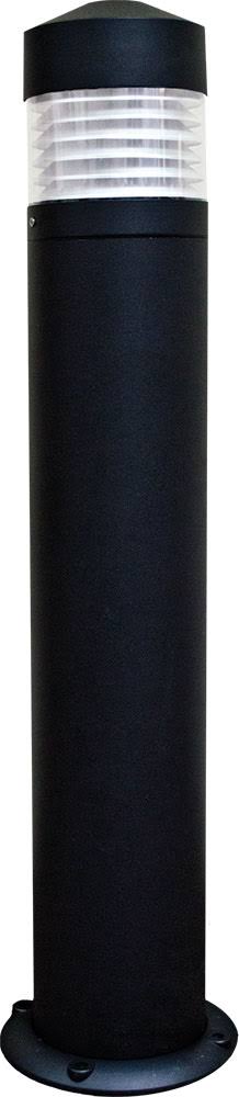 Black Powder Coated Cast Aluminum Bollard T4633