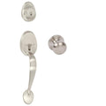 Double Cylinder Keyed Entry Handleset with Interior Knob or Lever Satin Nickel Y8049
