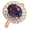 6.41ct Natural Vivid Purple Sapphire Diamond Ring R1624