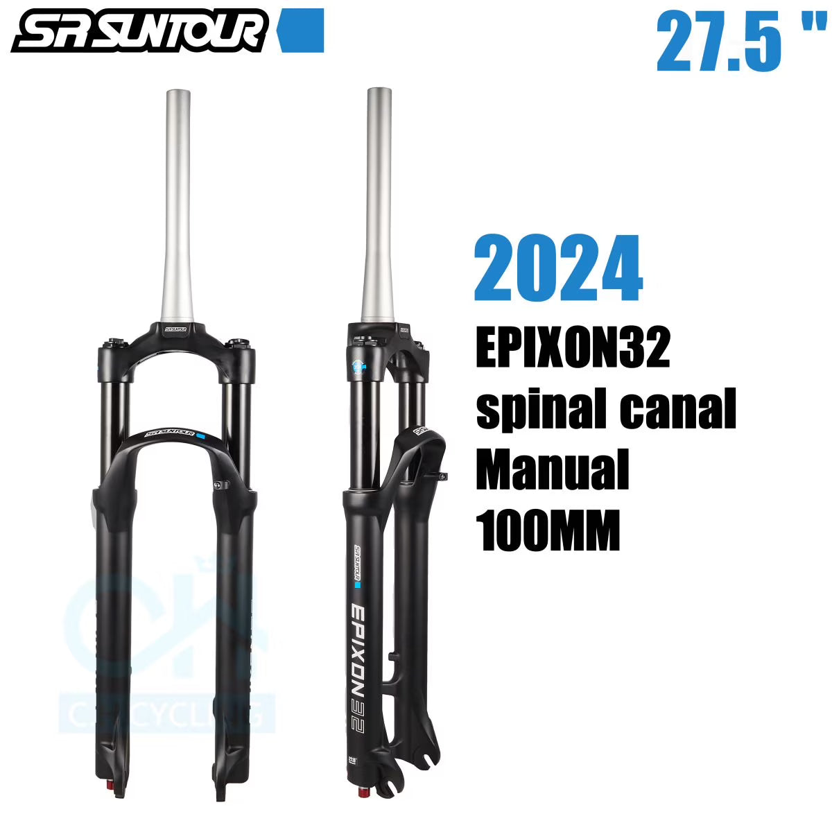 Mountain Bike Air Suspension Front Fork 27.5/29 Inches Conical Tube 100/120MM N540