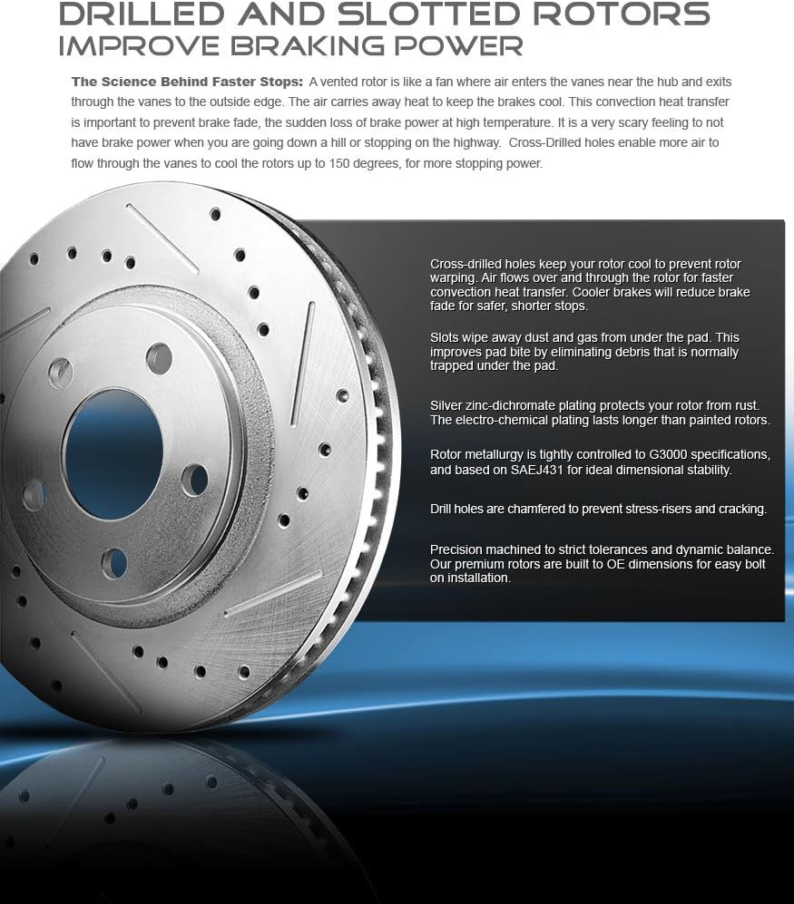 8 Lug Rotors + Ceramic Brake Pads + Clips F5470