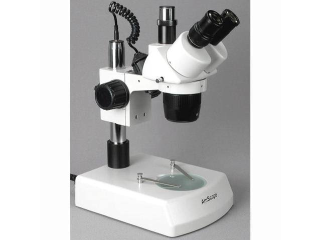 Trinocular Stereo Microscope, WH10x Eyepieces, 20x/40x/80x Magnification, 2x/4x Objective, Upper and Lower Halo L785036