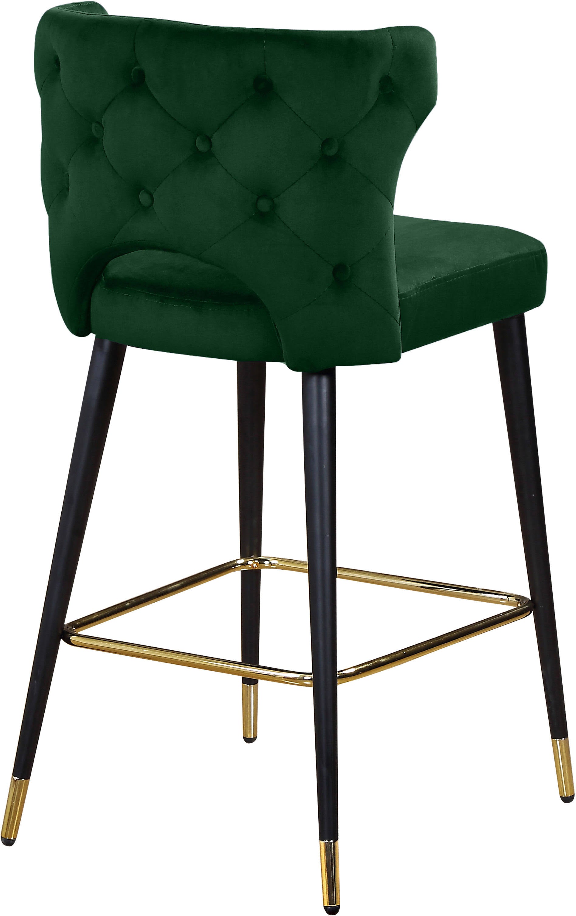 Kelly Green Velvet Stool Set of 2 T556