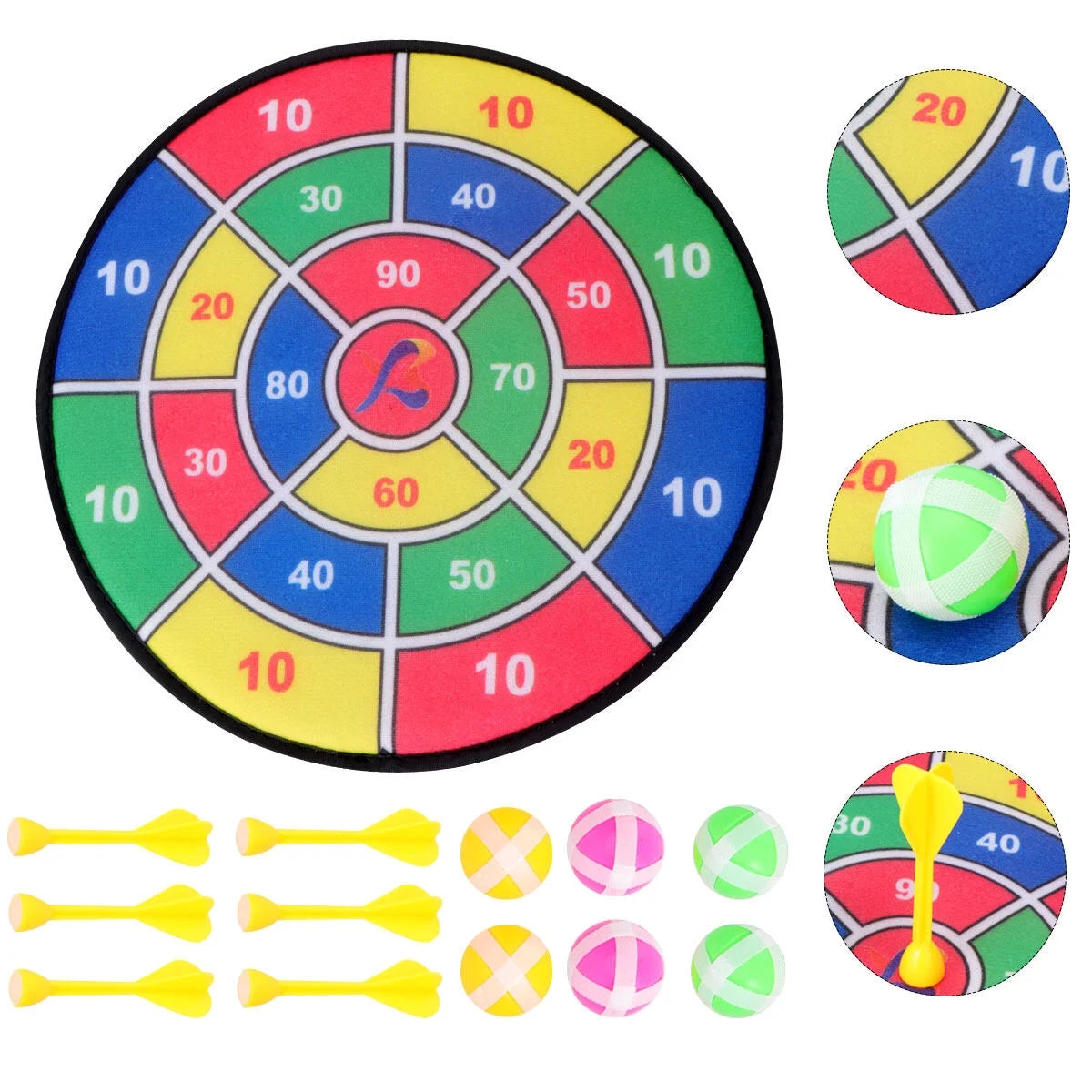 1 Set Sticky Ball Shooting Toy with 6pcs Sticky Ball and 6pcs Darts U380