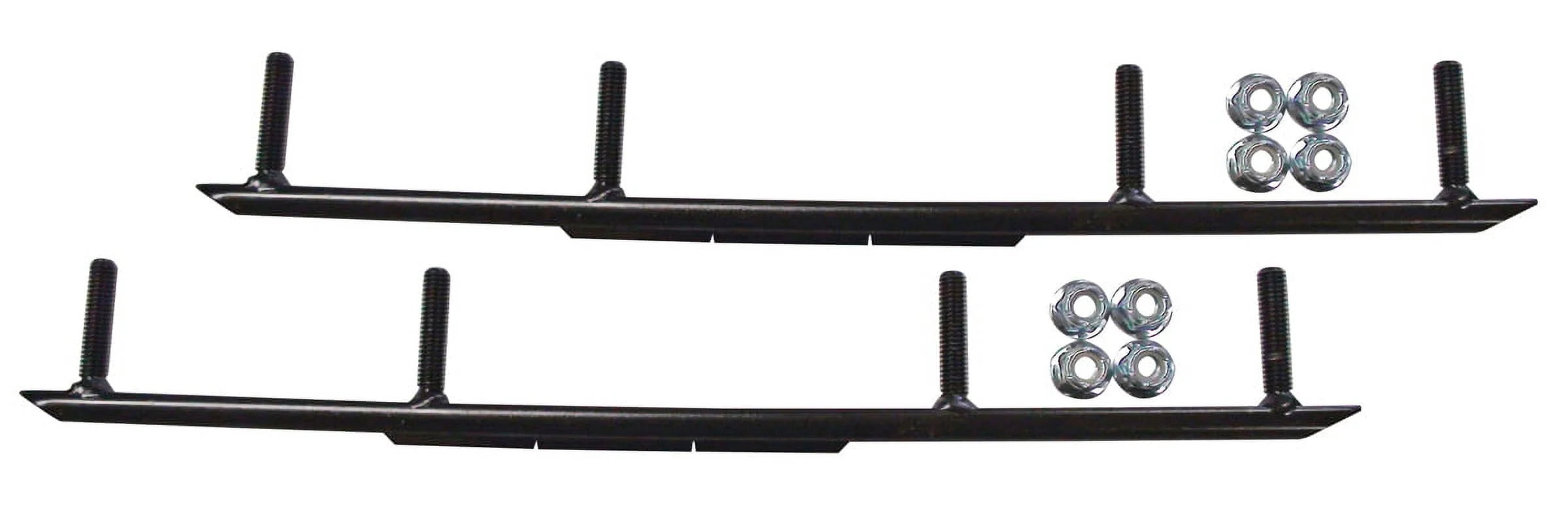 Red Razor Snowmobile Skis with 6" Round Bars Complete Kit M965