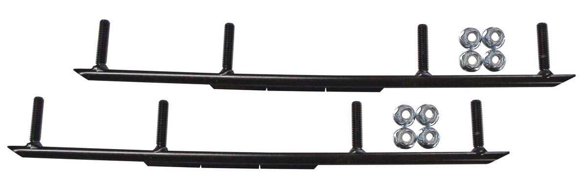 Blue MTX Snowmobile Skis with 10" Round Bars Complete Kit J7053