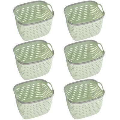 Rattan Plastic Weave Basket Storage Bins F568917
