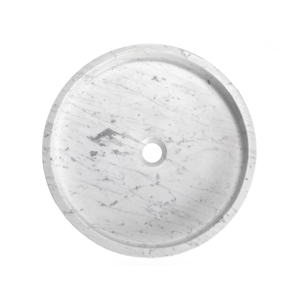 Round Infinity Pool Sink Carrara Marble J40314