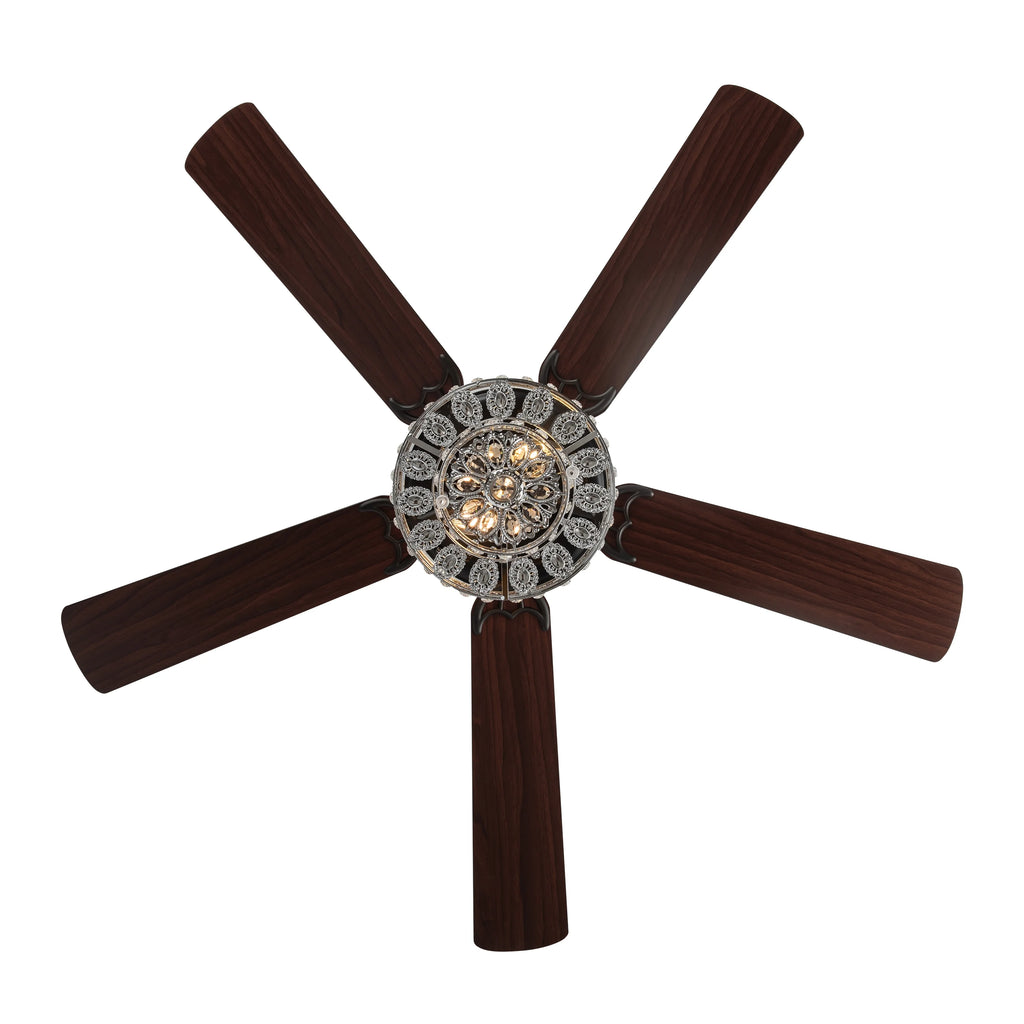 52" Crystal LED Ceiling Fan with Light K8150