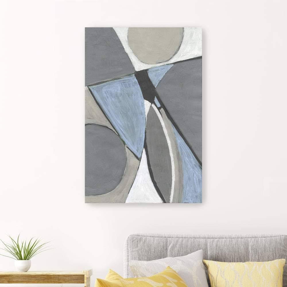 Geometric Canvas Giclee Blue 24x22 x 3& Polyester A4080