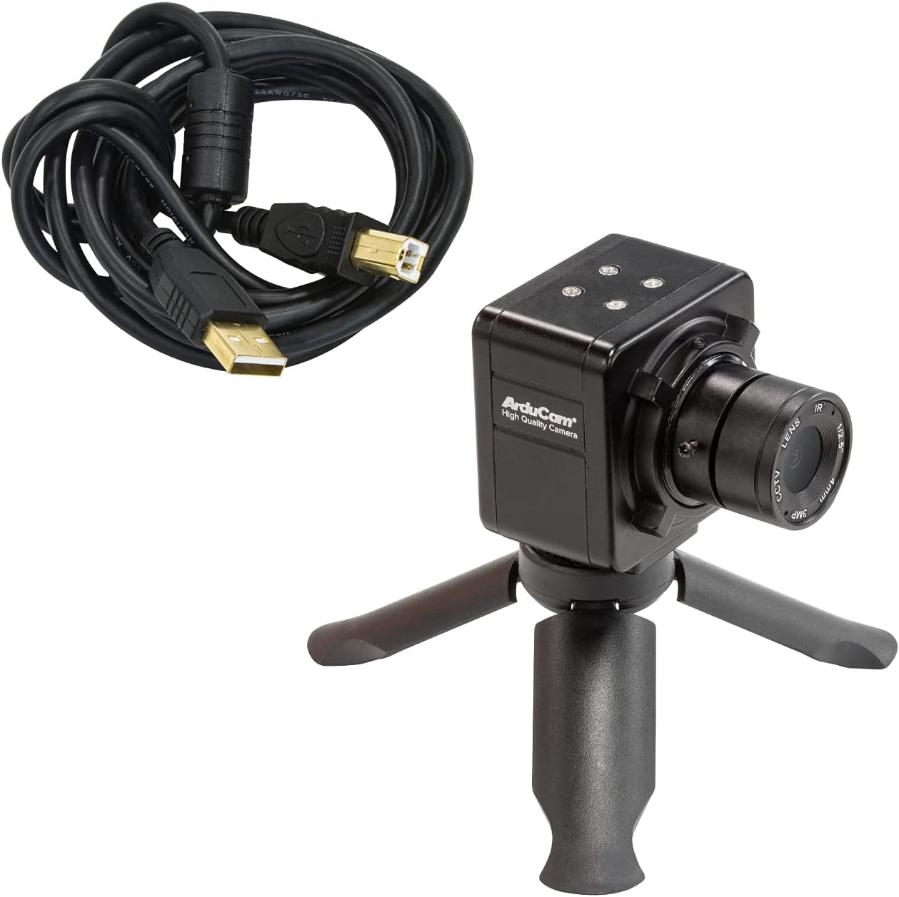 3MP HDR USB Camera with Dual Microphones and Mini Tripod R8892