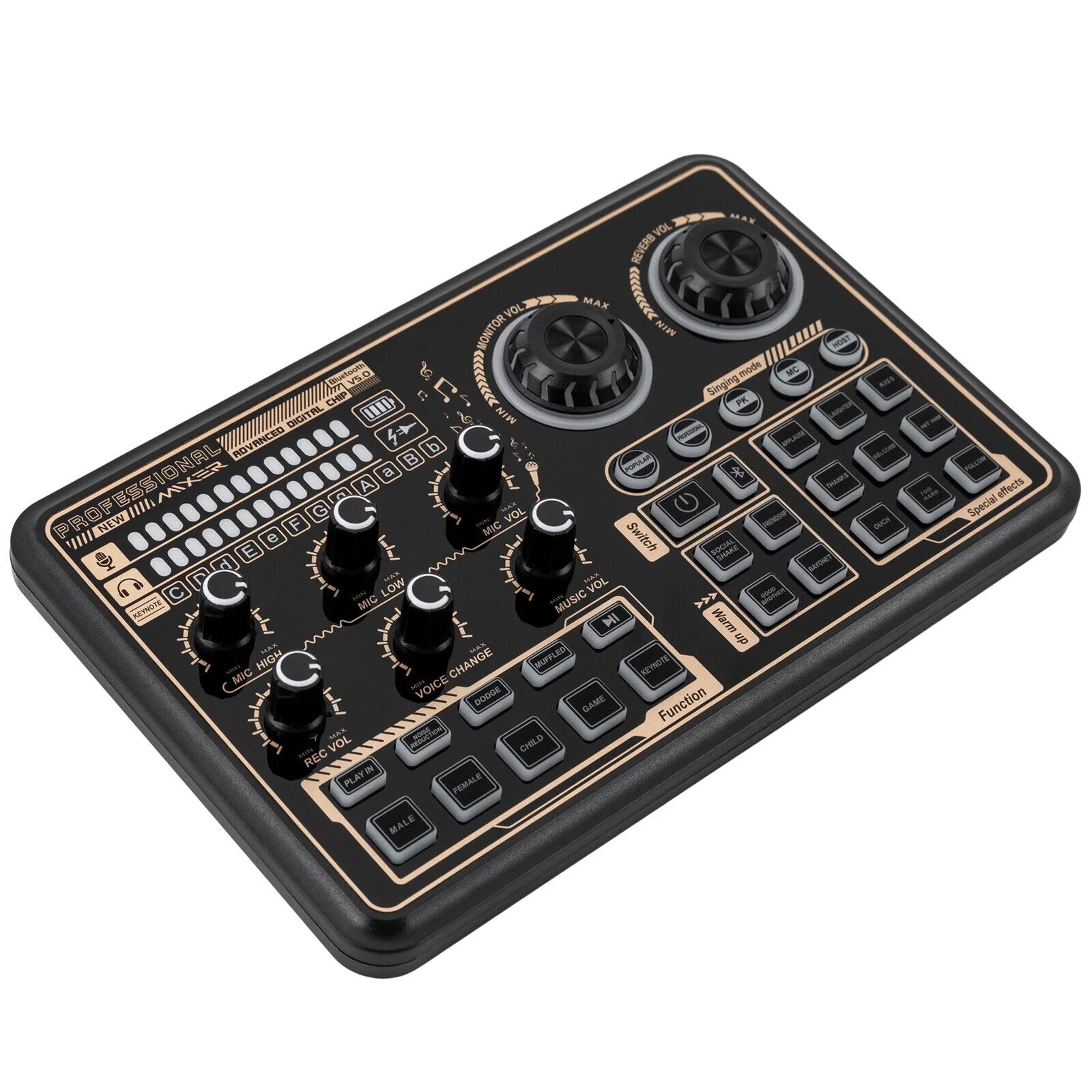 Audio Mixer with Voice Changer and LED Lights O197619