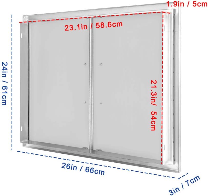 Stainless Steel Double Access Door for Outdoor Kitchen P71179