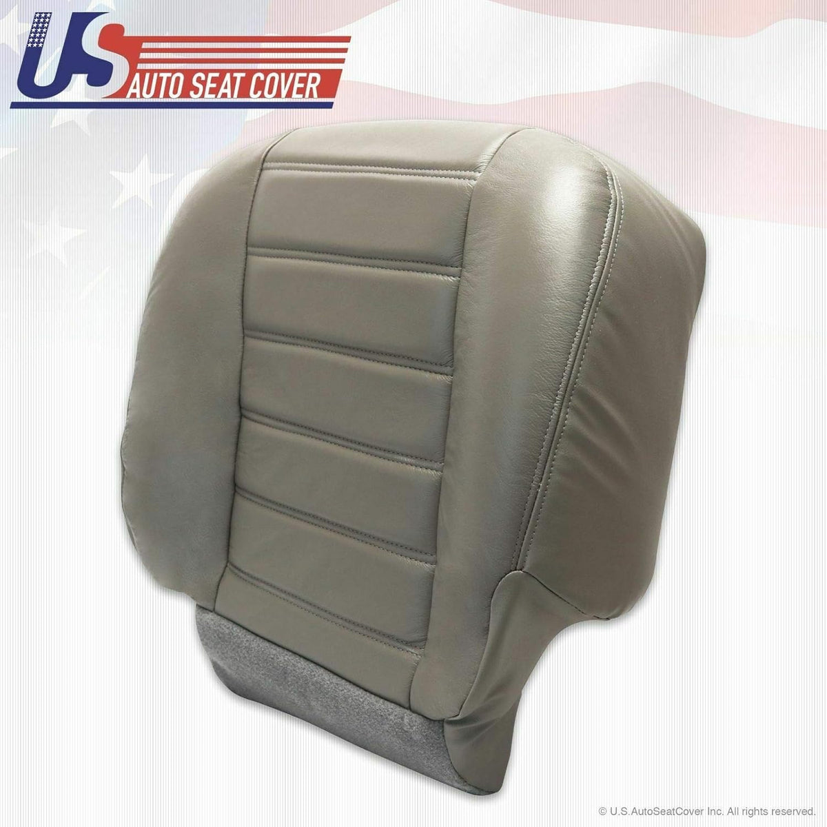 2003 to 2007 Hummer H2 Passenger Bottom Genuine Leather Seat Cover Wheat Gray Q132