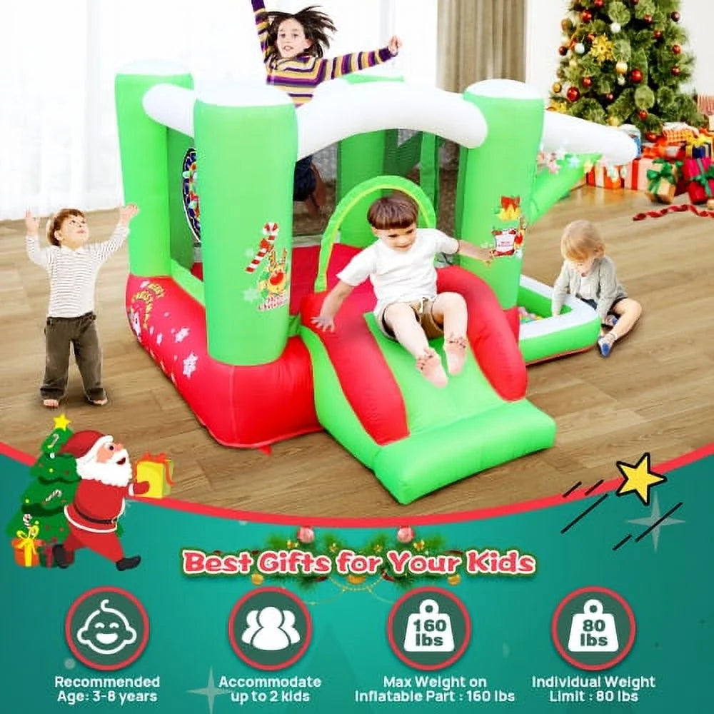 Inflatable Bouncer with Blower, 80" x 91" Play Area, 55" Tall W560