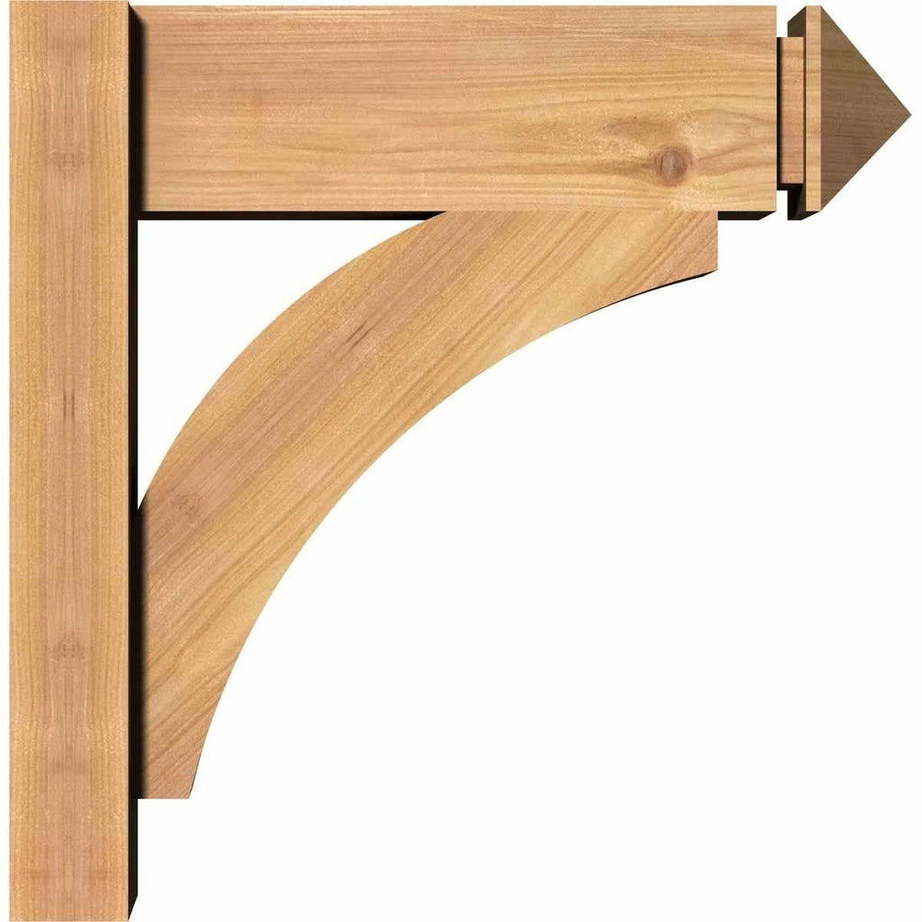 5 1/2x22W x 28x22D x 28x22H Thorton Smooth Arts and Crafts Outlooker, Western Red Cedar J961
