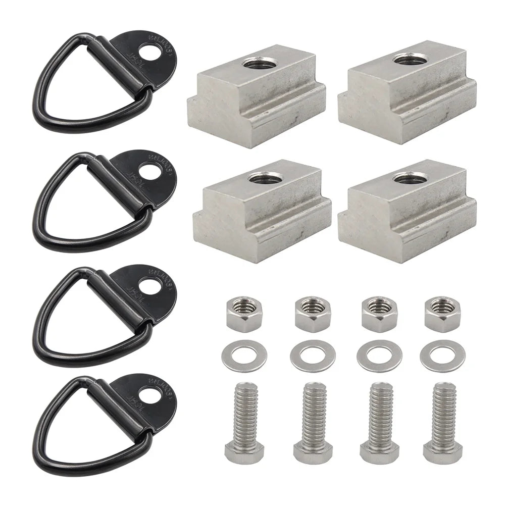 Tie Down Rings Trailer T Slot Ring Anchors Cargo Bed Bolt Truck Anchor Trailers Hook Nuts Cap Socket Deck G79204