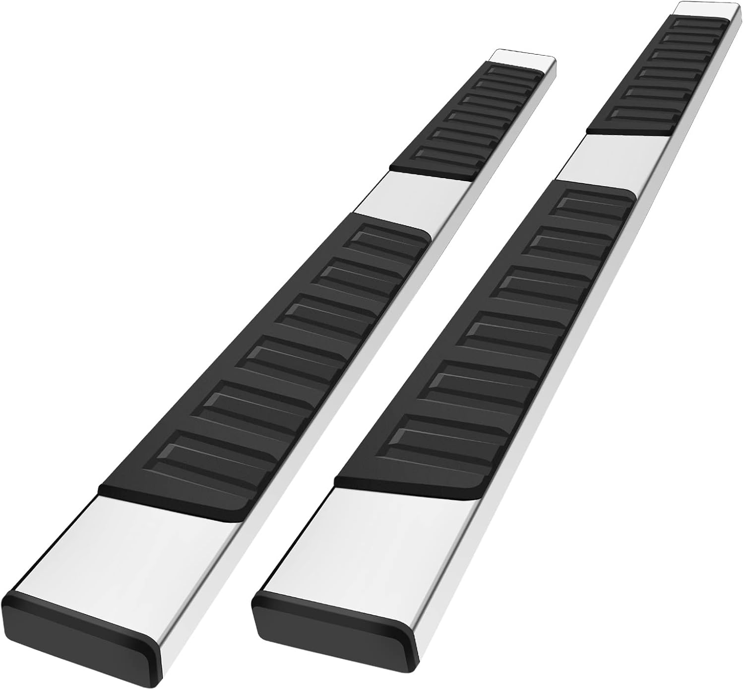 Black H Style Truck Step Nerf Bars, Width 6 Inches V56350