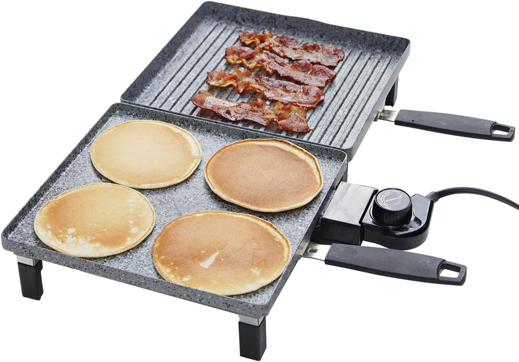 Smokeless Stone-Derived Electric Griddle Pan N7992