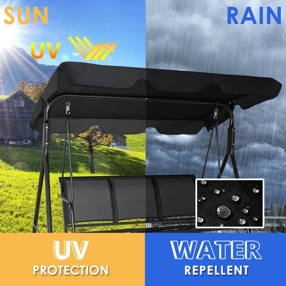 Black Metal Standing Patio Swing X3022