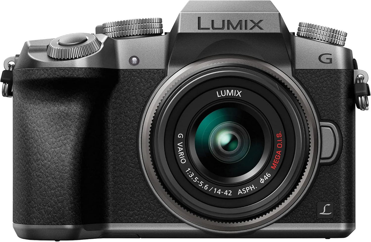 Silver LUMIX G7 Camera with 14-42mm Lens, 64GB SD Card Bundle B180178