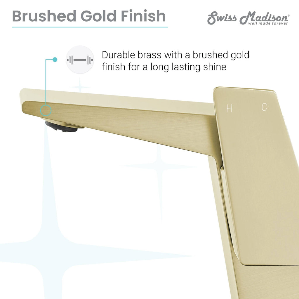 Brushed Nickel Single Hole Bathroom Faucet F198307