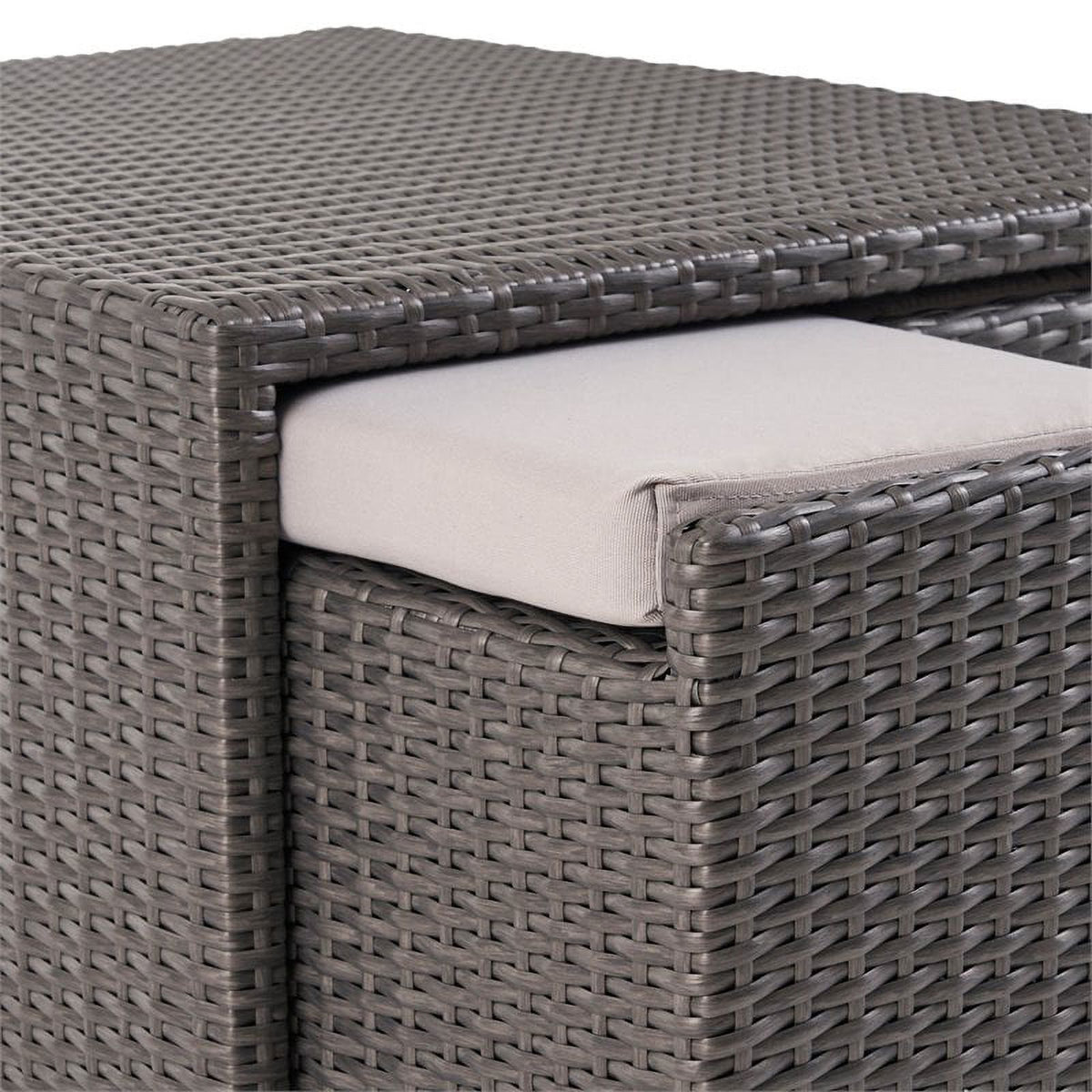 Grey Wicker Sectional with Aluminum Frame K18683