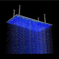 Oil Rubbed Bronze Ceiling Mount Rainfall LED Shower Head with Shower Arm G430