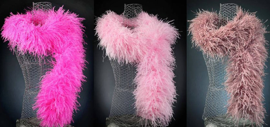 6 Ply Hot Pink Ostrich Feather Boa W3687