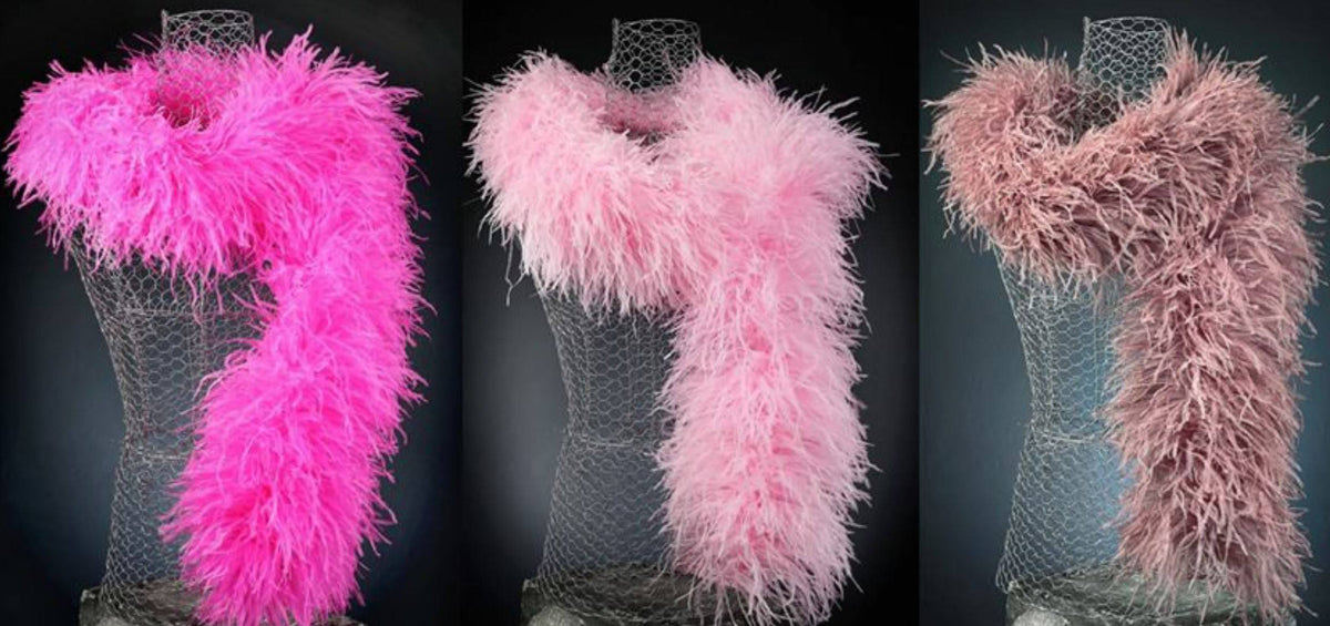 6 Ply Hot Pink Ostrich Feather Boa W3687